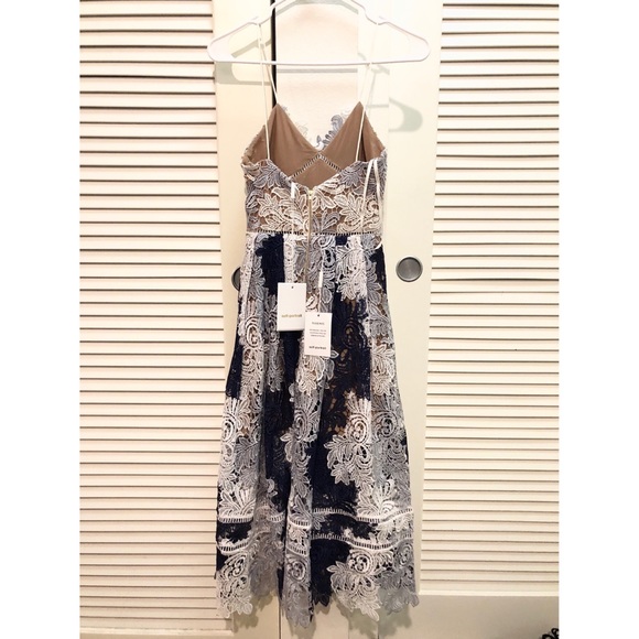 SOLD Self Portrait Camellias Lace Midi Dress - Picture 2 of 5
